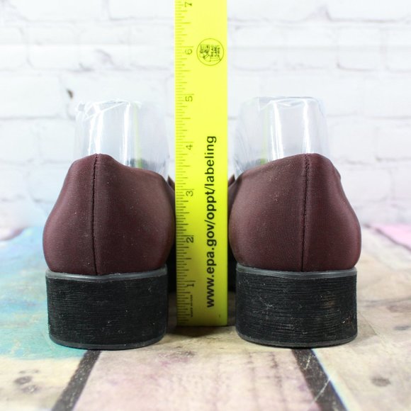 LL Bean Burgundy Nylon Comfort Slip-on Loafer Shoes Size 8.5 M - Picture 8 of 9